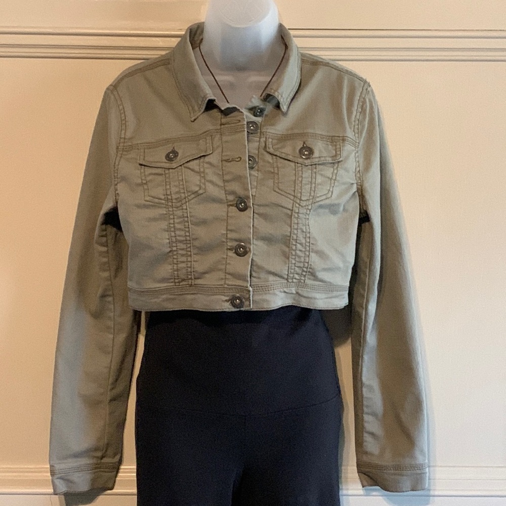 Highway Jean Crop Jean Jacket Sz ~> Large